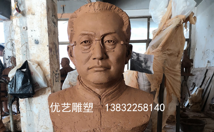 銅人物雕塑陶行知半身像泥塑