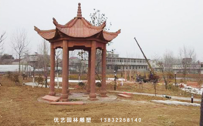 石雕涼亭