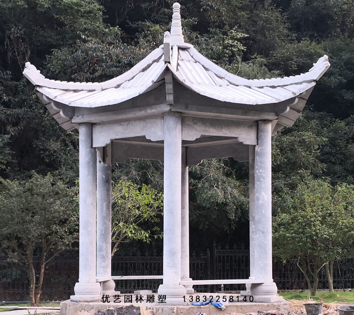 石雕涼亭