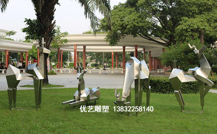 不銹鋼鹿雕塑