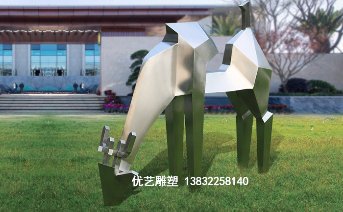 不銹鋼鹿雕塑