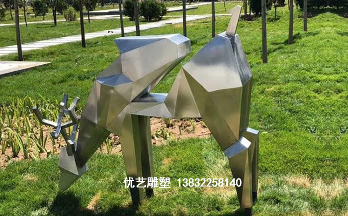 不銹鋼鹿雕塑