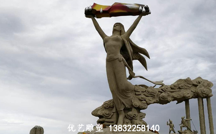 石雕女媧神像