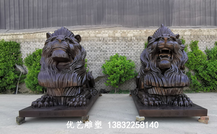 銅獅子雕塑