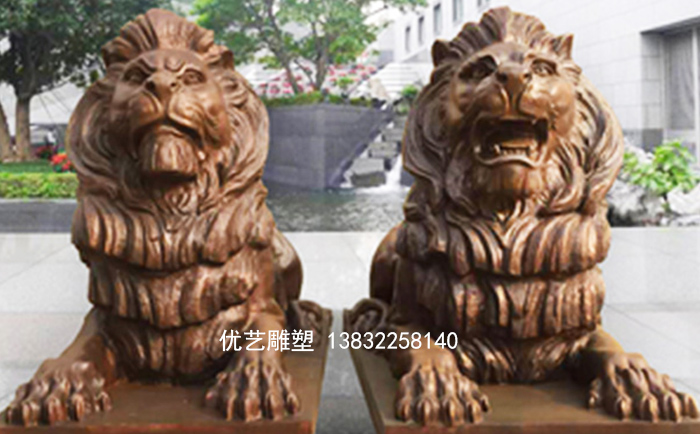 銅獅子雕塑
