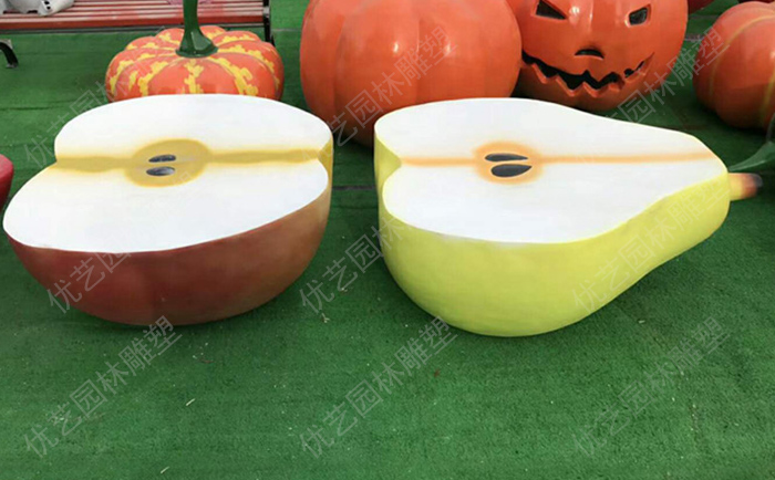 玻璃鋼雕塑水果坐凳