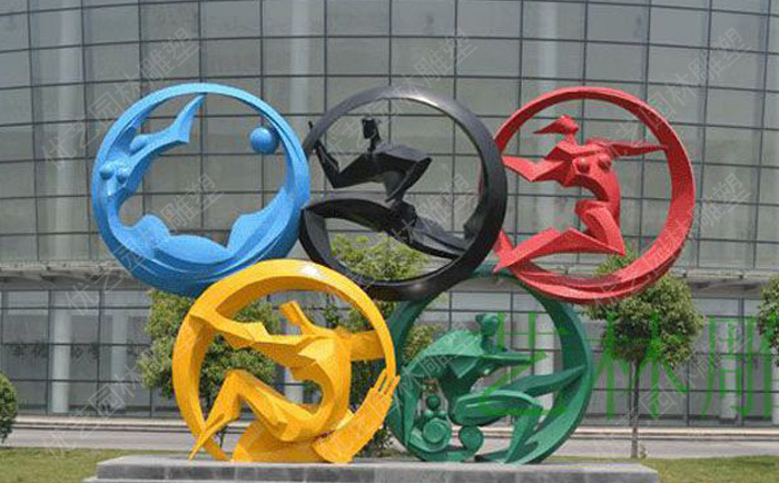 不銹鋼五環(huán)雕塑