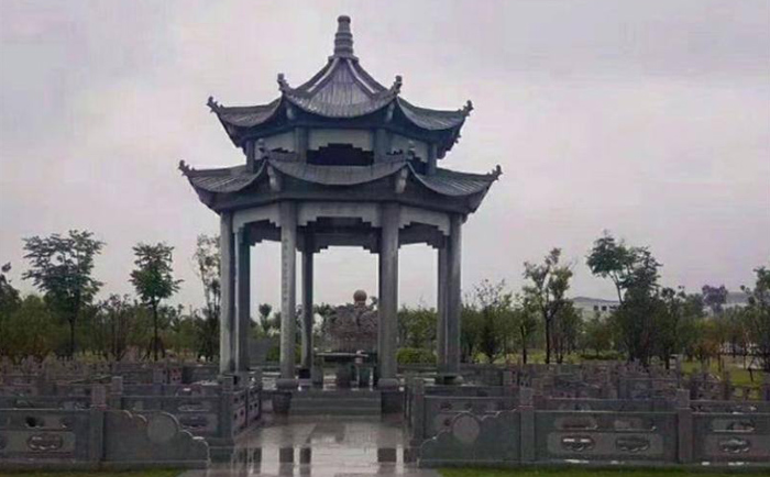 中式石雕涼亭