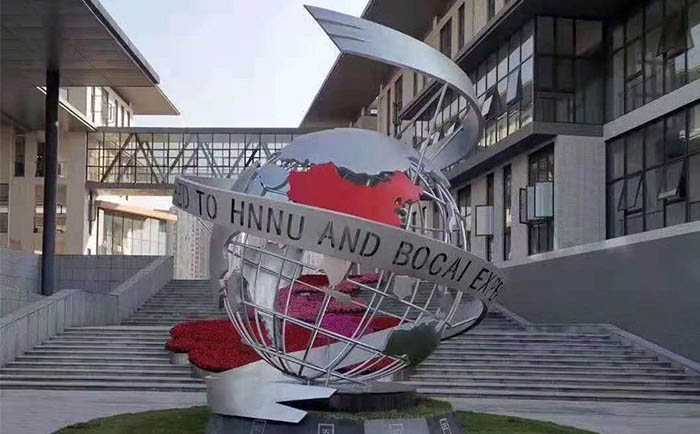 不銹鋼地球儀雕塑