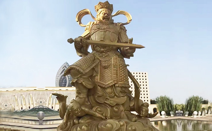 四大天王銅雕塑